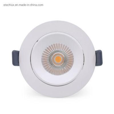 7W Ultra Anti Glare Recessed Ceiling Spotlight COB LED Downlight for Hotel, Home, Restaurant
