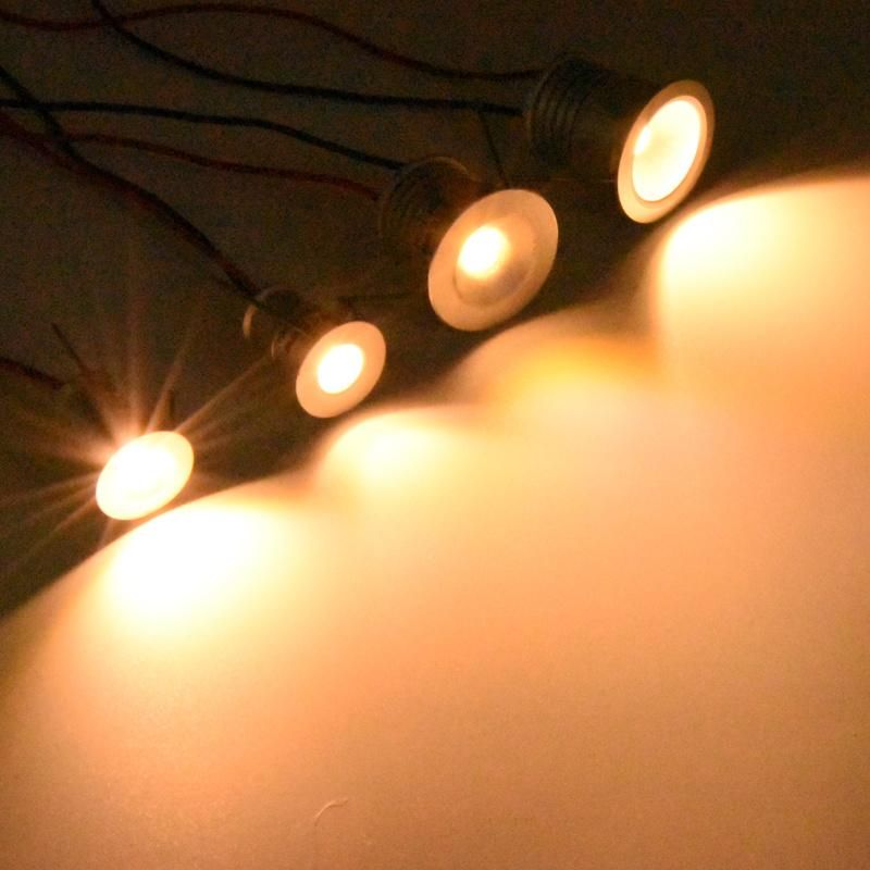 RGB 1W Mini LED Spotlight Dimmable Remote Lighting Kits