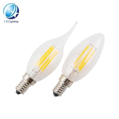 C35 Dimmable 360 Degree 2W/4W/6W/8W Filament Light LED Candle Bulb