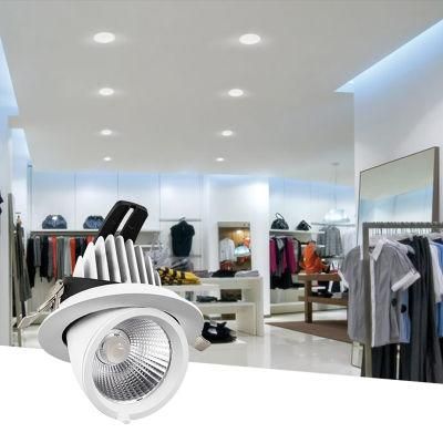 Office Shop White Black Fitting Adjust Ceiling Downlight Indoor Ceiling LED Lights