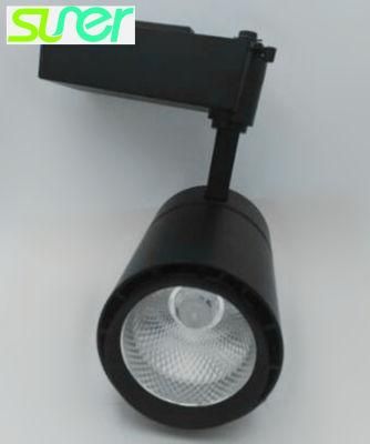 Black LED Track Lighting Directional COB Ceiling Spot Light 30W 6500K Cool White