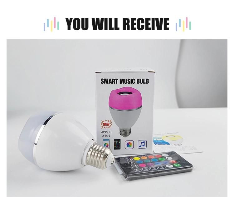 Customized E27 Unique Design Bluetooth Control Voice Dimmable RoHS WiFi Smart Bulb