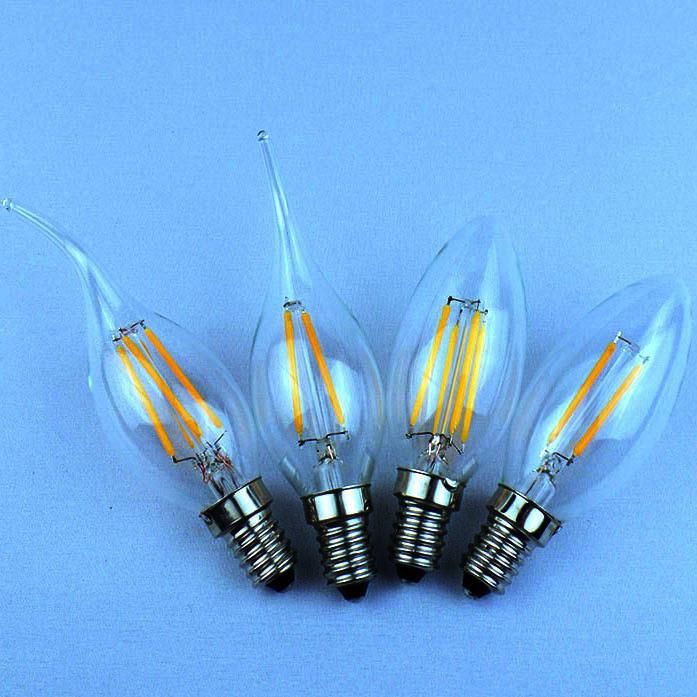 Hot Sale E27 LED Bulbled Candle Bulb for Hotel Ceiling Lighting Crystal Gold