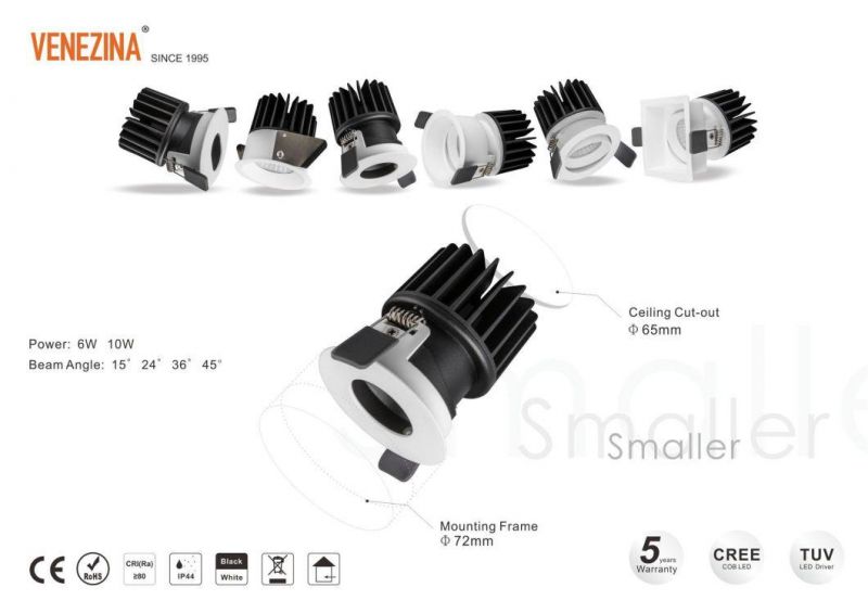 Factory price Adjustable LED spotlight Dimmable led light anti-glare led down light Recessed led commercial downlight