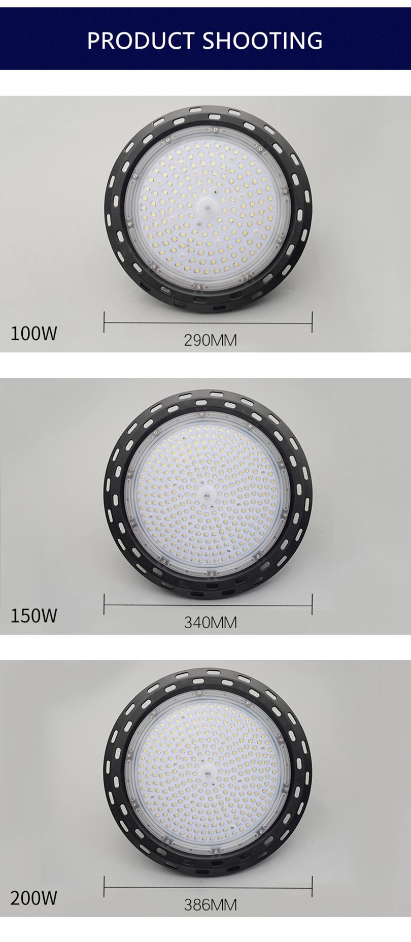 LED high bay light UFO waterproof IP65 100W 150W 200W