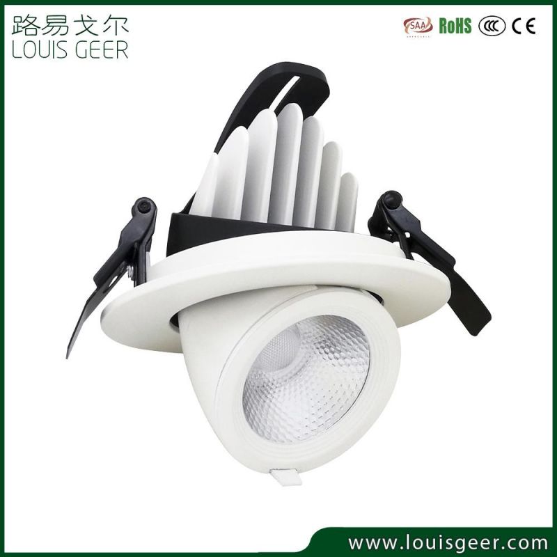 China Supply Rotatable 10W 15W 25W 35W White Black Recessed LED Spotlight