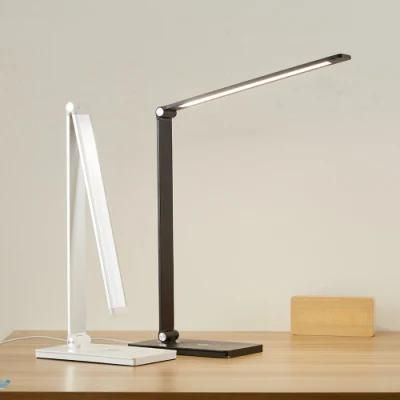 Dimmable Desk Office Lamp USB Charging Port Wireless Charging Folding LED Table Lamp