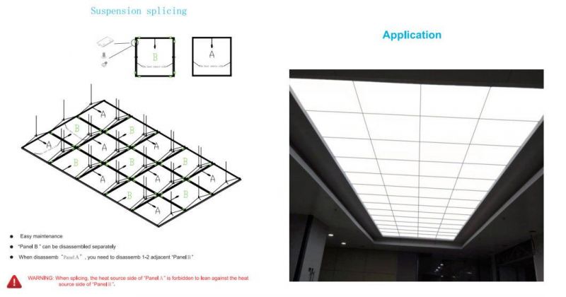 60*60cm 40W Frameless LED Sky Ceiling Panel Light