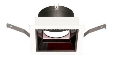 Cut out 75mm Aluminum Recessed Square Downlight GU10 Fixture LED Downlight Frame