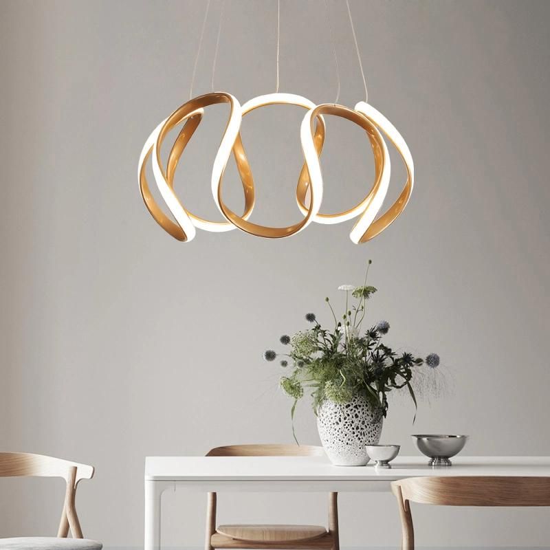 Hot Selling LED Acrylic Flower Shape Design Simple Style Pendant Light Bedroom Acrylic Ceiling Light 2.4G Dimming