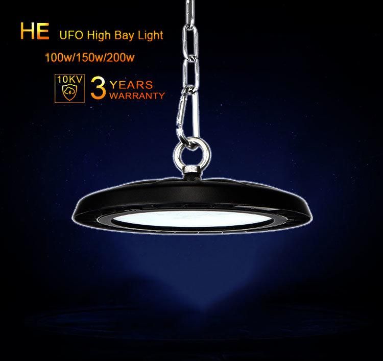Adjustable Photo Sensor Linear Hot Product LED High Bay Light 100W 150W 200W 19000 Lumen UFO Highbay Light for Warehouse