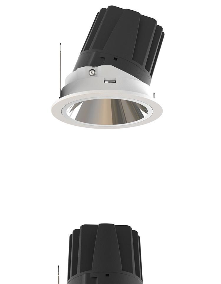 Indoor Lighting Fixture COB LED Spotlight 6W 10W 15W High CRI>95 Adjustable Anti-Glare Dimmable Ceiling Recessed LED Downlight CE RoHS Approved