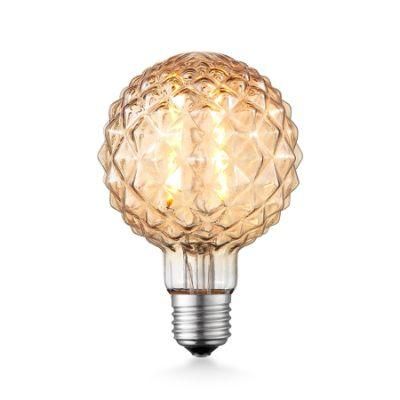 Dimmable Globe Diamond Decorative LED Filament Light Bulb