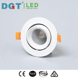 12W Adjustable LED COB Recessed Spotlight for Project
