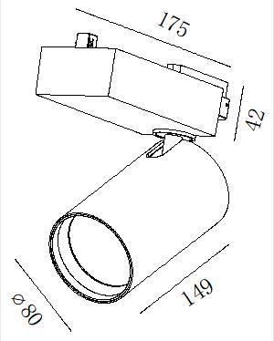 Matt White Lens Reflector CREE LED Lamp with Integrated Driver Spotlight for Shopping Malls