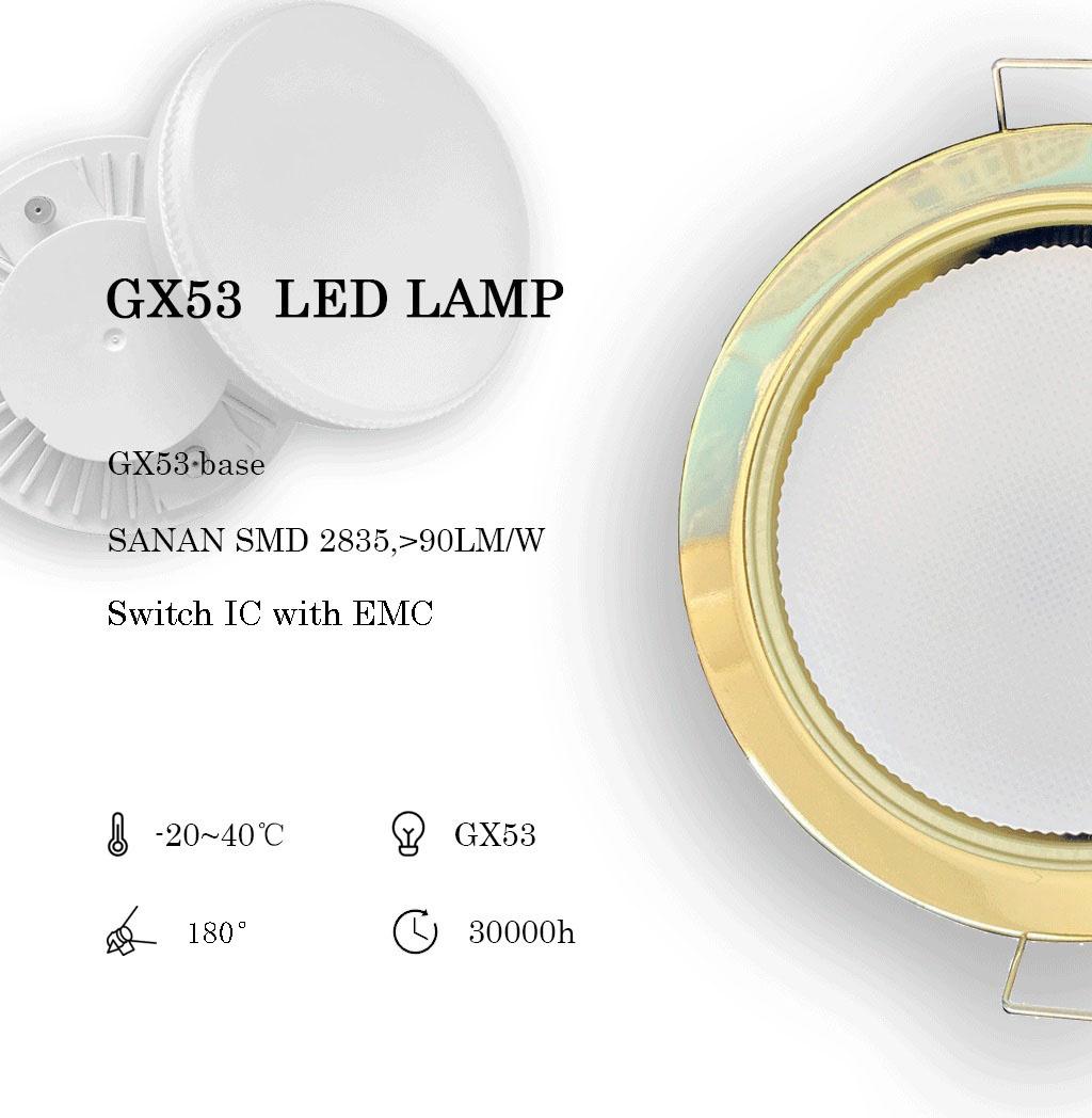 Gx53 LED Light 9W Energy Saving Lamp Indoor Light IC Driver