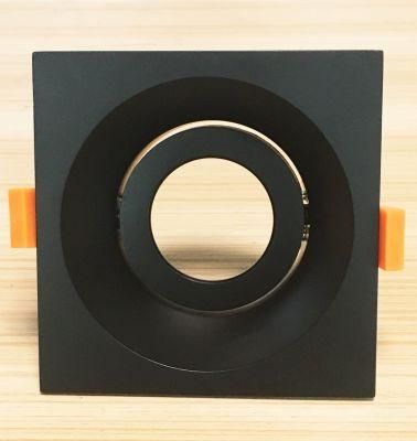 Black Color Square Shape LED Downlight Fixture Light Fitting