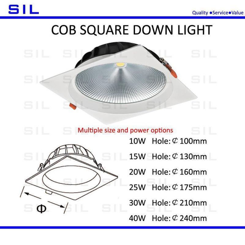 High Quality Indoor Energy Saving Round Ceiling 40W Recessed LED Downlight