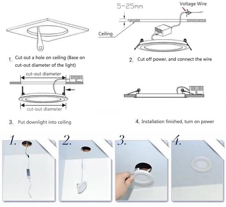 Commercial LED Lighting Fixture GU10 MR16 Downlight Housing Recessed Spotlight