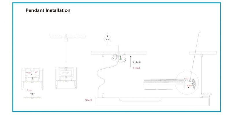 2FT LED Linear Line Tube Lighting for Shop