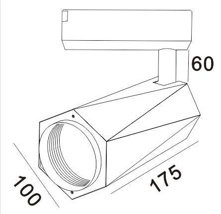 High Brightness Long Lifespan LED Track Lighting Unique Design COB Spotlight
