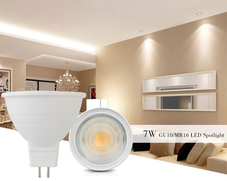 Dimmable LED Lamp GU10 LED Bulb Spotlight 7W 220V MR16 Gu5.3 COB Chip 30 Degree Beam Angle for Home Office Decor Lamp Light