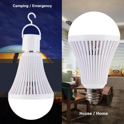 China Jiangmen Factory Rechargeable Emergency LED Bulb Lights with Built-in Battery