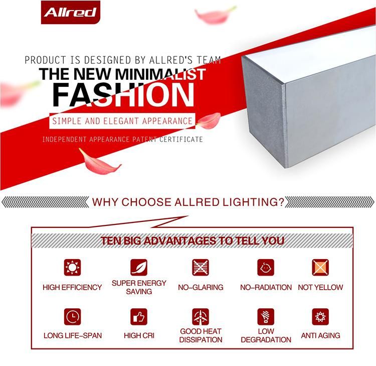 Office High Quality Aluminum 40W LED Linear Ceiling Light 1.2m LED Pendant Light