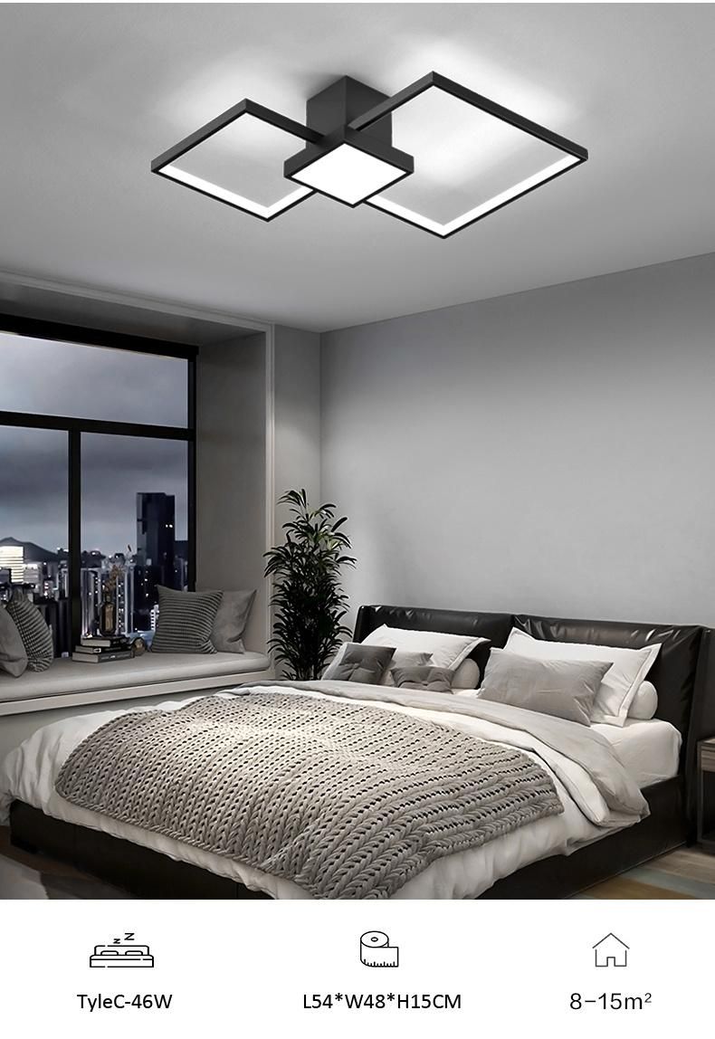 Acrylic LED Square Creative Nordic Modern Ceiling Lamp Lighting for Bedroom