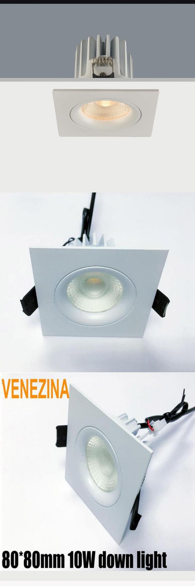 6W 10W Adjustable COB LED Downlight Suarq Downlight 5 Years Warranty