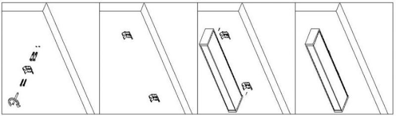 Simple Modern Style 75X75mm Profile Straight LED Linear Light Rectangle/Square Light with Seamless Connection