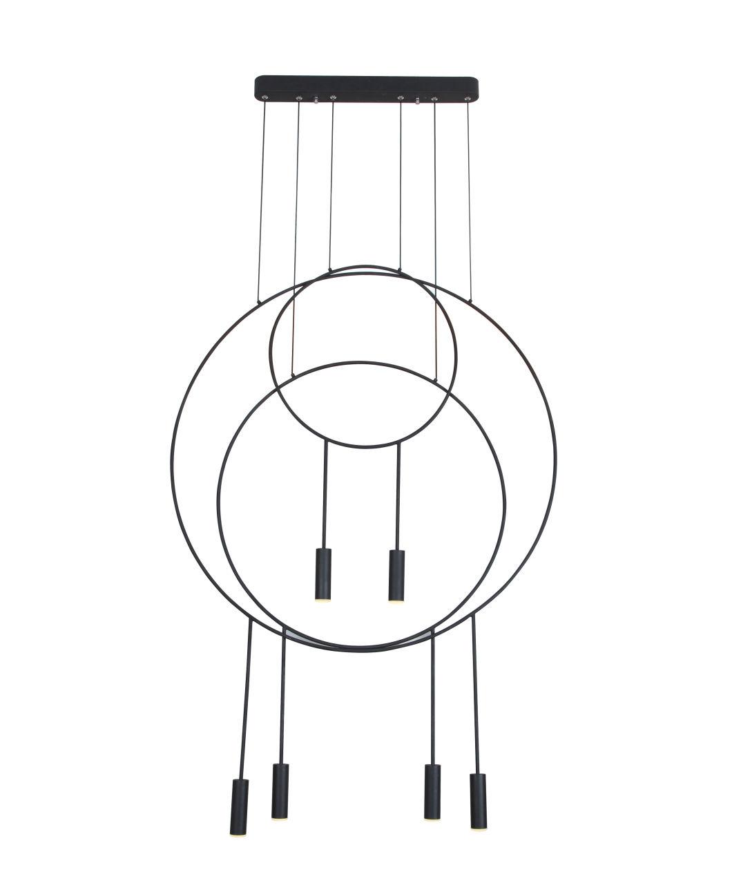 Masivel Graceful Nordic 3-Ring Circle LED Chandelier Light for Lobby