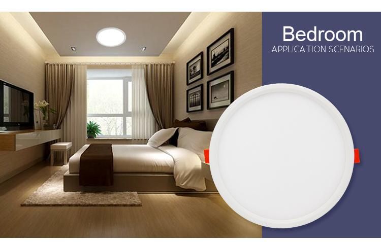 Simva Adjustable Cut Size Recessed Bedroom Home Lighting and Round Ceiling Light, Adjusted Hole Size LED Panel Light Fixture 6W 8W 15W 20W Downlight 6000K Lamps
