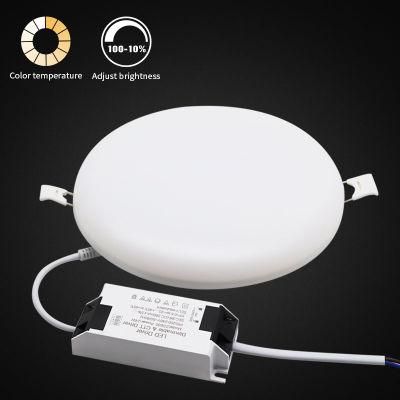 Lifud Driver Intelligent Dimmable Recessed Ceiling Light Frameless LED Panel Lamp 18W