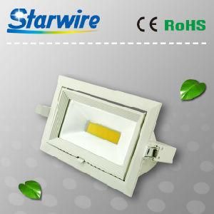30W LED Rectangular Downlight / Dimmable Gimbal Ceiling Downlight
