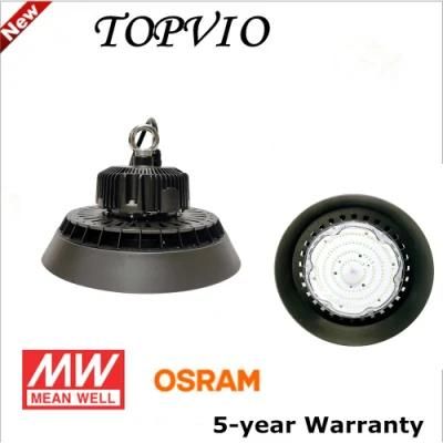 170lm/W High Bay Light LED Lamp for Factory Shed Motion Sensor 100W 150W 200W Industrial UFO LED High Bay Light