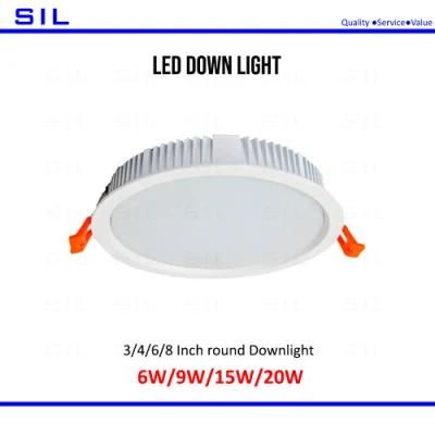 High Quality Recessed Ultra-Thin Commercial Ceiling Down Lights Frame LED Slim Downlight Housing 6W LED Ceiling Down Light