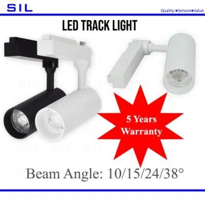 Commercial Dali Dimmable 40W Adjustable Focus LED Track Lighting for Fashion Store