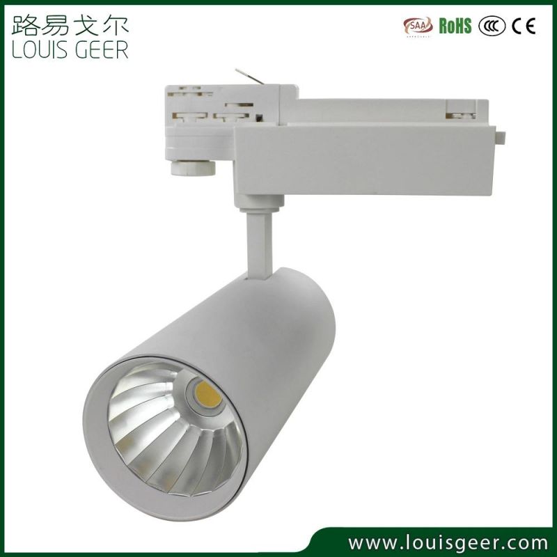 Commercial LED Chip Circle Adjustable Dimmable Lights Rail Spotlight Aluminum 20W/35W 17/30/45/60 Degree COB LED Track Light
