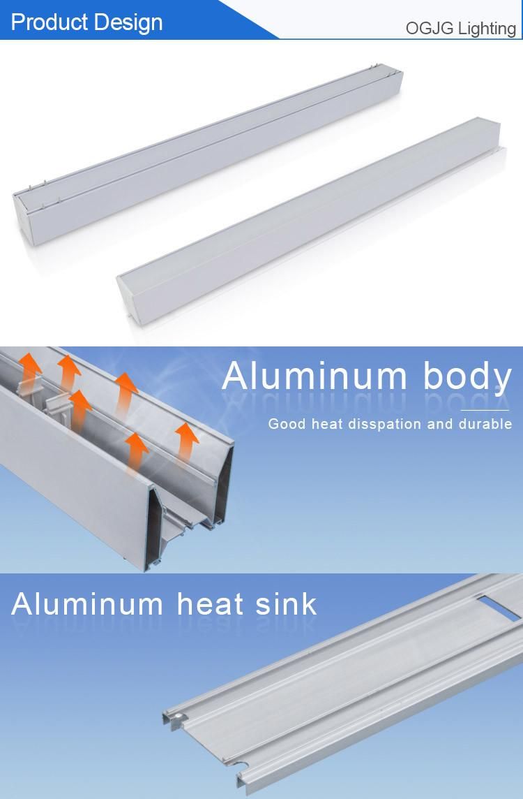 Seamless Connection Office 8FT LED Linear up Down Suspended Light