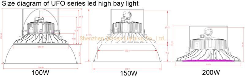 150lm/W 100W Factory Workshop Warehouse LED Light Industrial Highbay