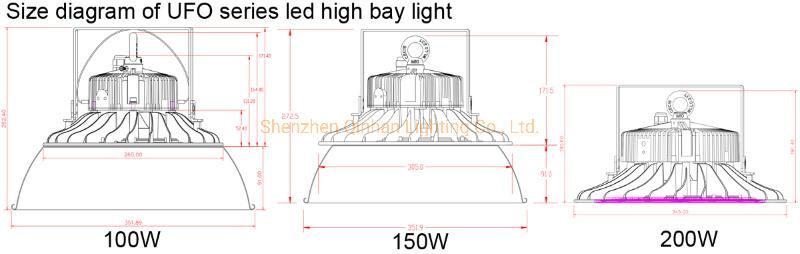 150lm/W 100W Factory Workshop Warehouse LED Light Industrial Highbay