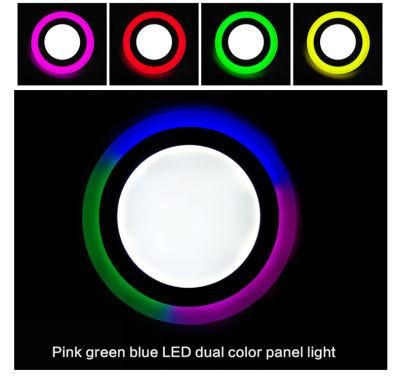 LED Down Light Cutout 75mm Double Color Glass Round Room Light LED Panel