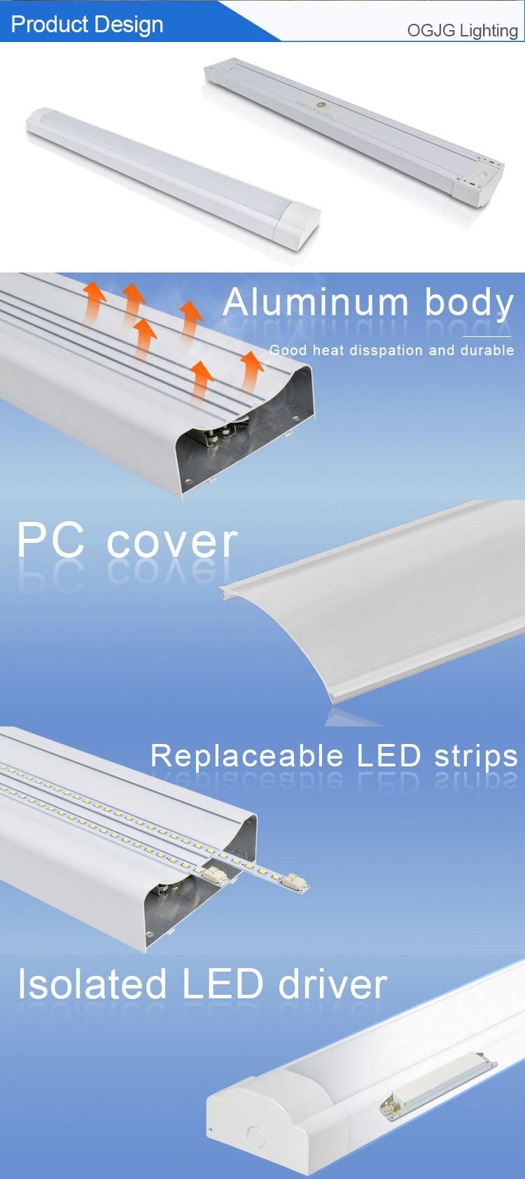 China Manufacturers 40W 50W 60W 80W LED Batten Tube Light