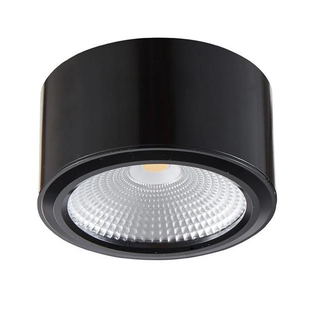 Epistar COB Black White Downlight Surface Mounted LED Ceiling Light for Living Room Bedroom Office