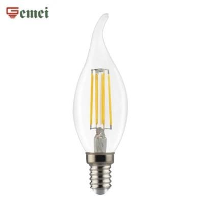LED Filament Bulbs F35 F37LED Light Flame Candle Lamp Bulb 2W E14 E27 Base Energy Saving LED Lamp with Ce RoHS