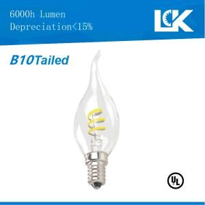 CRI90 3W 250lm B10tailed New Spiral Filament LED Light Bulb