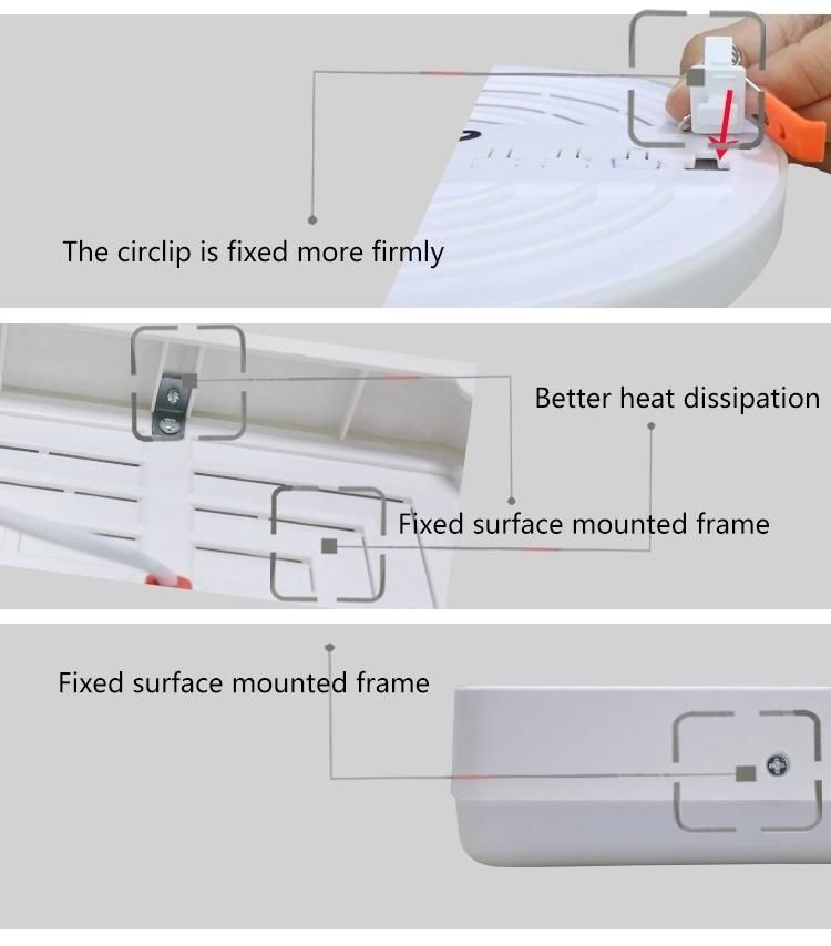 Super Bright OEM Smart Dimmable RoHS IP44 Ultra Slim Recessed Surface Mounted Frameless Round LED Panel Light 10W Ceiling Panel Light