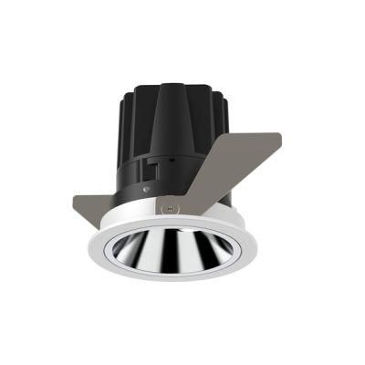 Round Adjustable Ceiling Dimmable Recessed IP20 Housing LED COB Downlight