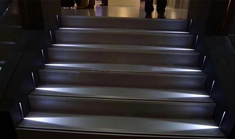 White Black LED Stair Step Lights Indoor Waterproof